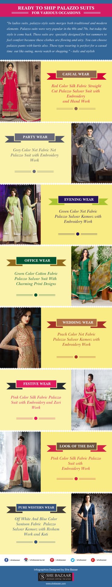 Ready to Ship Palazzo Suits for Various Occasions